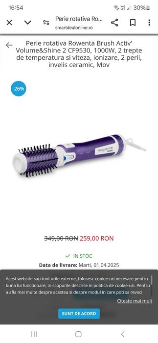 Perie par Rowenta noua nouta. Nu a fost folosita niciodată.