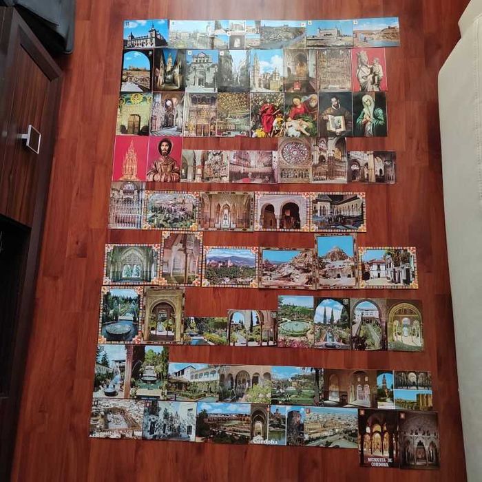vand 132 buc carti postale vechi anii 70 Spania, Portugalia.