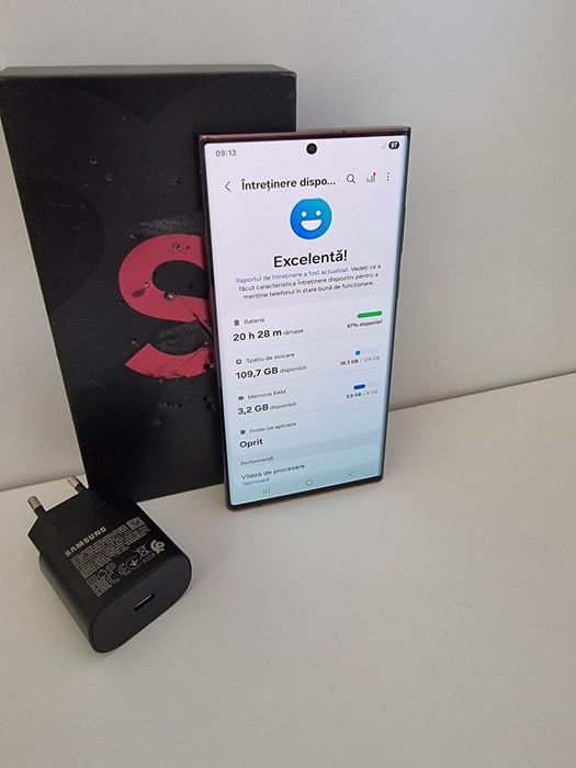S22 Ultra 128gb Black condiție 10/10 ptr pretențioși samsung
