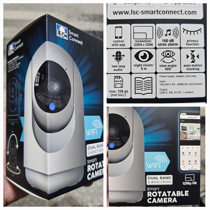 Cameră Smart LSC Rotativă Wireless Sigilată