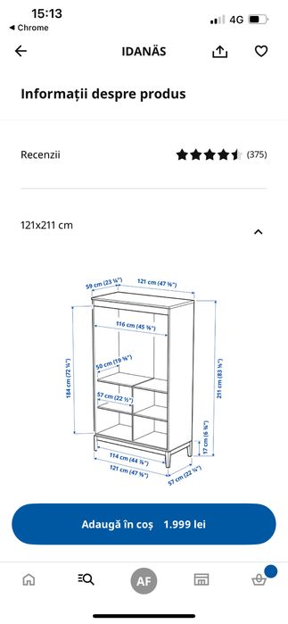 Dulap Ikea alb idanas