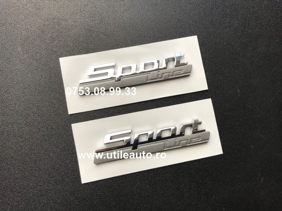 Set 2 Embleme Aripi Inscriptie Sport Line BMW F20 F22 F23 F30 F31 F32