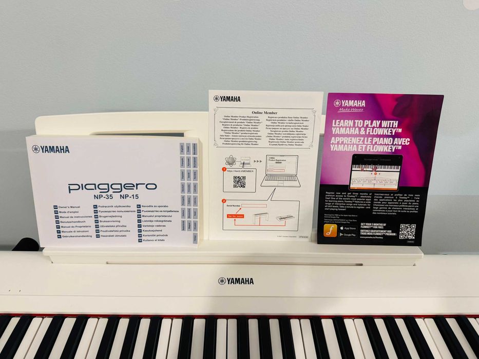 Pian Yamaha NP-35 Piaggero White si stativ clapa Gewa - in garantie
