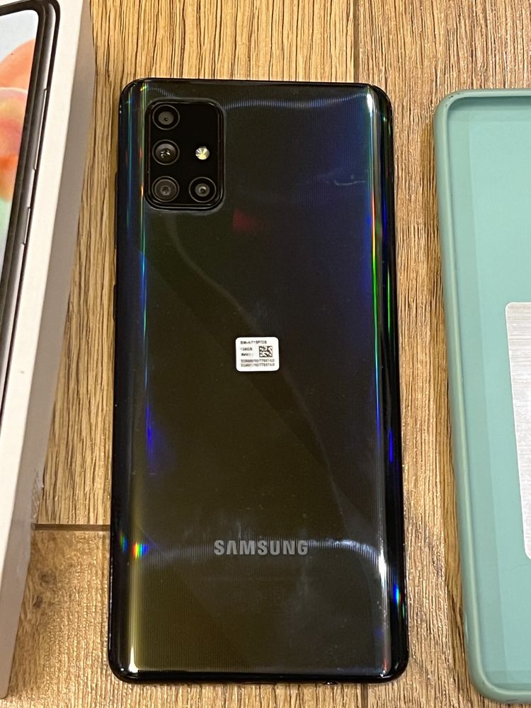 Смартфон Samsung Galaxy A71, Dual SIM, 128GB, 6GB RAM, 4G, Черен