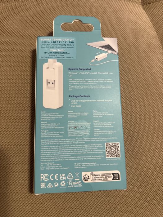 Adaptor TP-LINK gigabit ethernet-usb 3.0 NOU