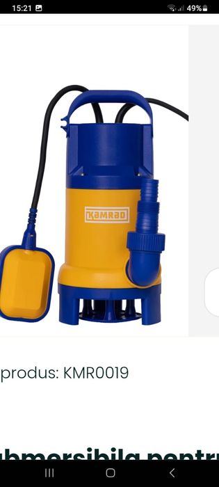 Pompa submersibila pentru apa murdara KAMRAD QDP-750-F – 750W, 14000 l