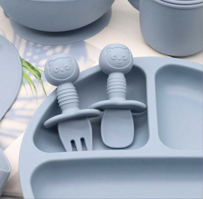 Силиконов комплект за хранене за бебе