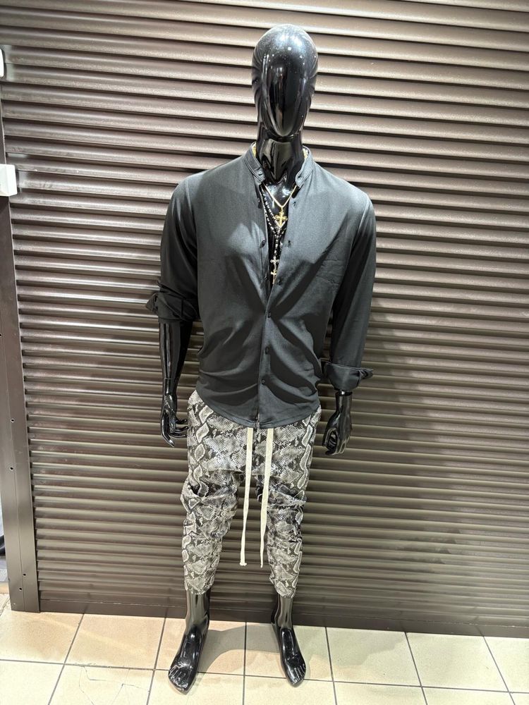 Pantaloni Piele , Animal Print. Sarpe gri, calitate TOP