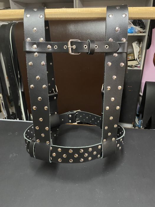 Кукерски колан Изработен от естествена телешка кожа