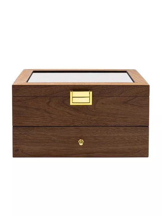 Деревянная шкатулка для часов и драгоценностей 20 слотов