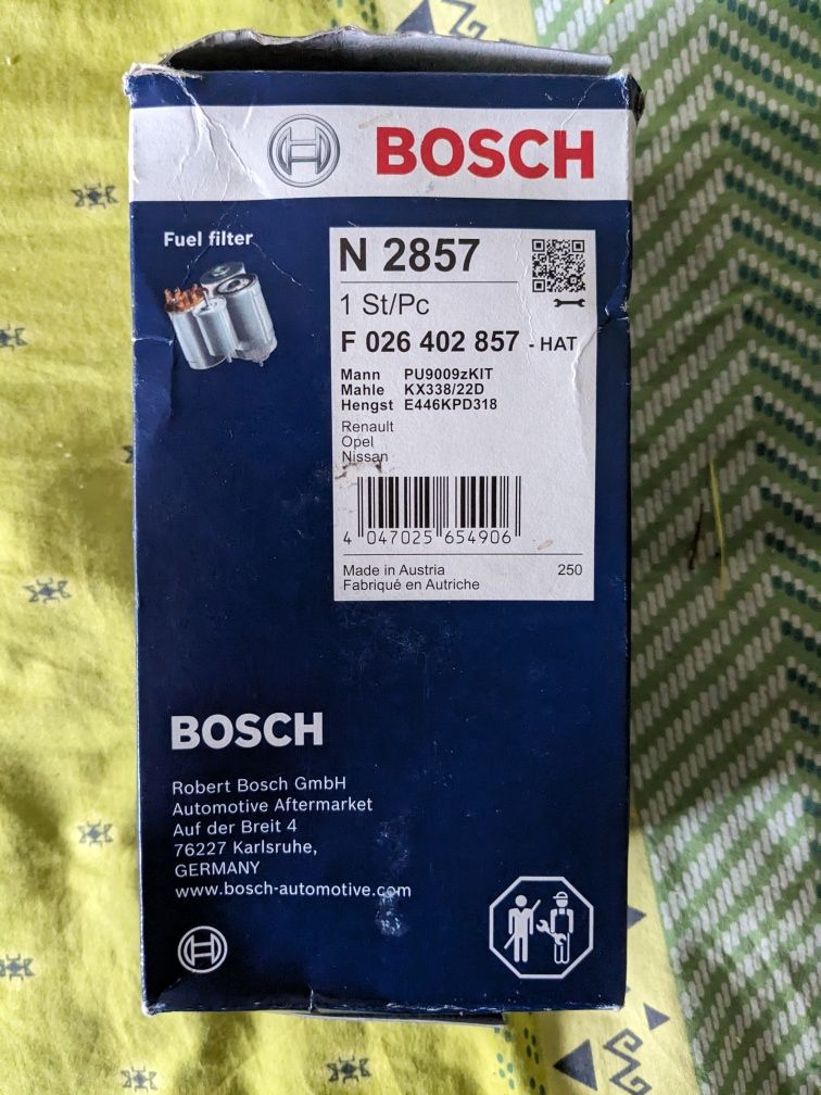 Filtru carburant/combustibil Bosch N 2857 (Renault, Opel, etc.)