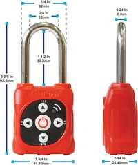 eGeeTouch Smart Lockout Tagout Lock (RED) - lacat inteligent