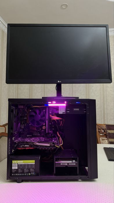 Игровой ПК Компьютер + Монитор i5-7400 : MSI 1050ti Gaming