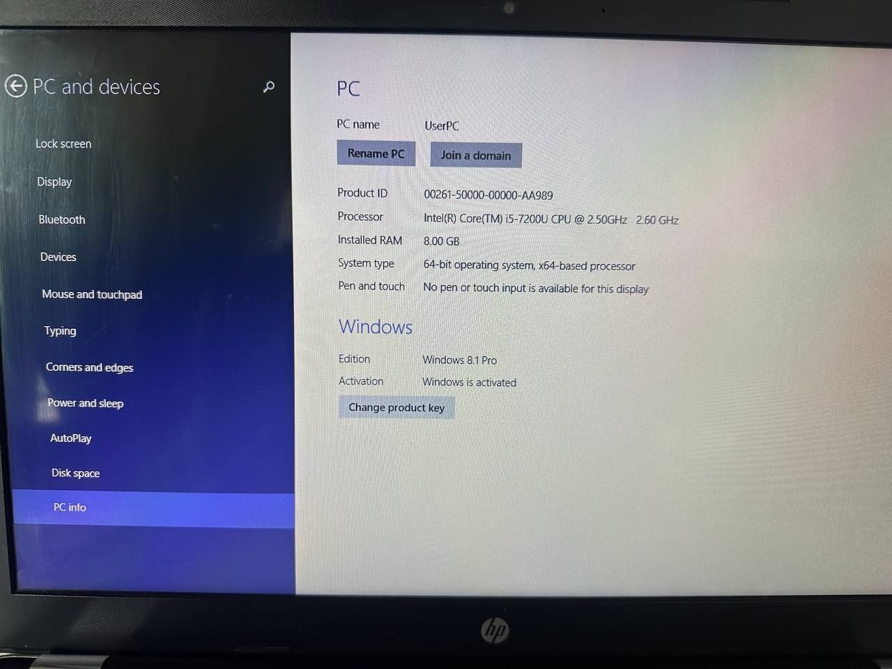 HP Ноутбук с видео картой
