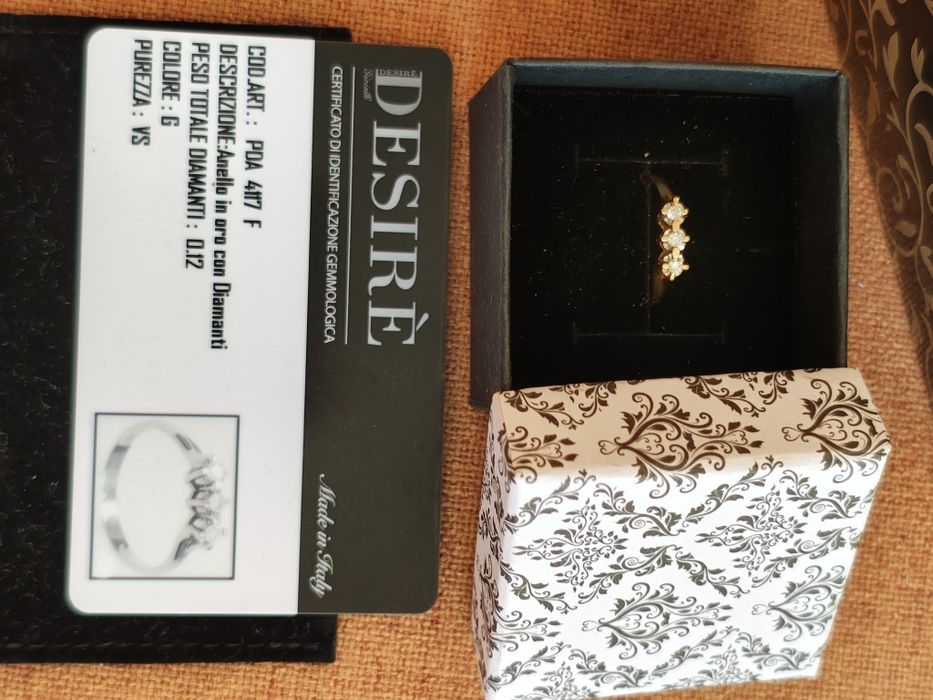 Inel Trilogy,din aur 18k cu diamante de 0,12ct