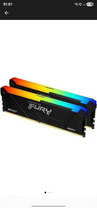 Ddr 4 kingston fury beast 3200 mhz, cl 16, dual channel
