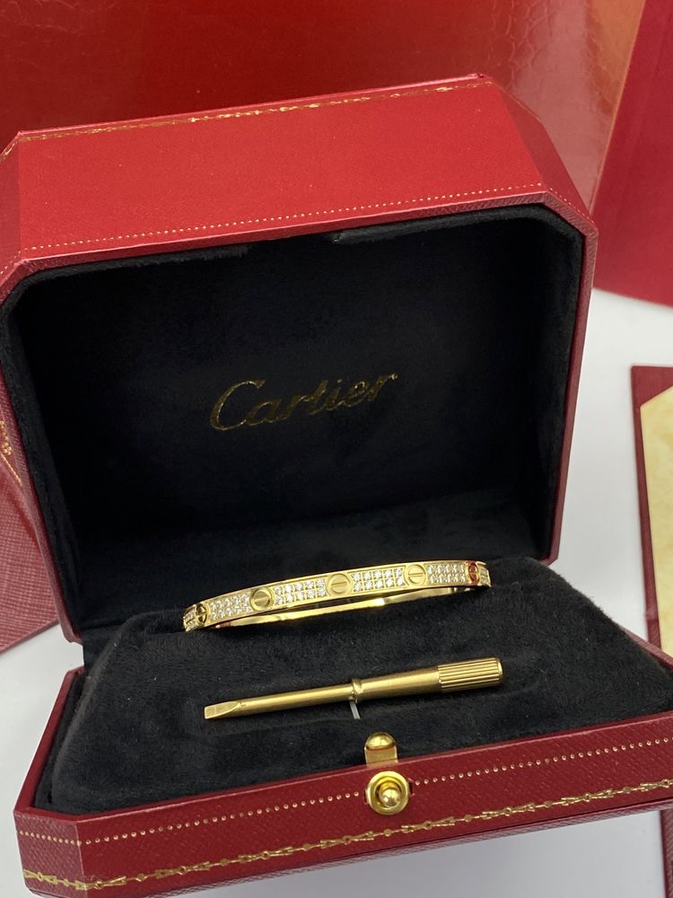 Brățară Cartier LOVE 16 Gold 750 Small Diamonds Full Box