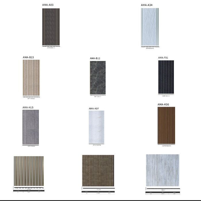 Panouri Decorative Riflaje Polimer  începând de la 105lei