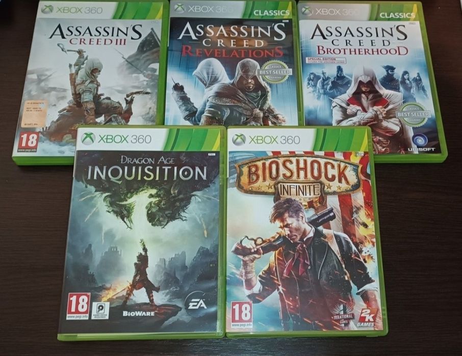 5 Jocuri XBOX 360 - Assassin's Creed, BioShock, Dragon Age