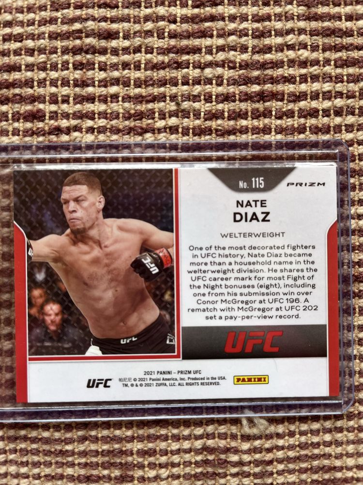 UFC 2021 Debut edition trading cards Panini Prizm