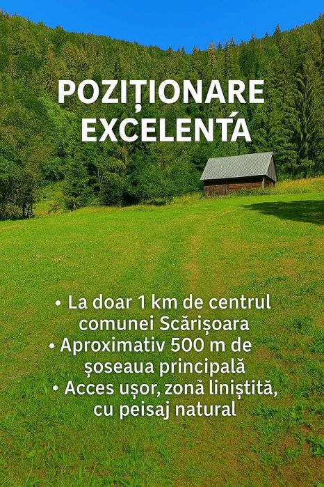 Teren intravilan + pădure  Scărișoara, jud. Alba – 7Euro/mp