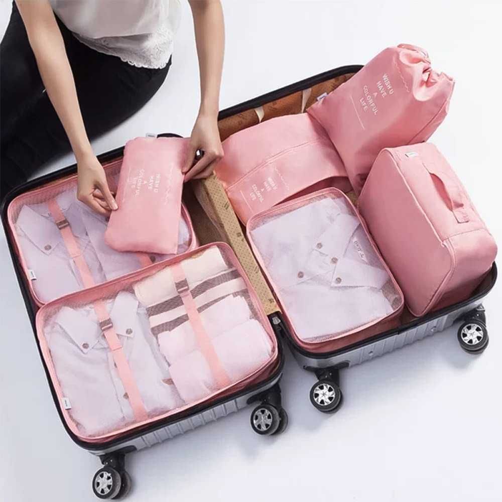 Органайзери за багаж - Комплект от 8 броя, органайзери за куфар