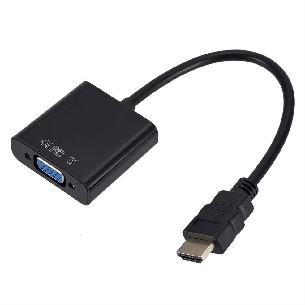 1440P HDMI към VGA конвертор кабел с 3.5мм аудио за лаптоп, PS4, Xbox