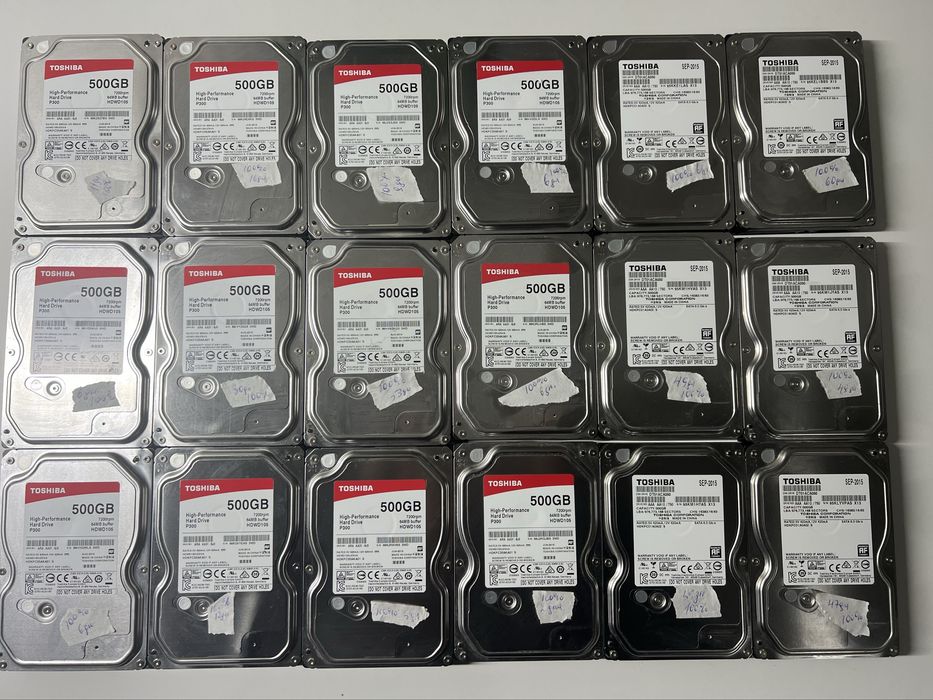 Жесткие диски HDD 500Gb как новые, маленькие пробеги