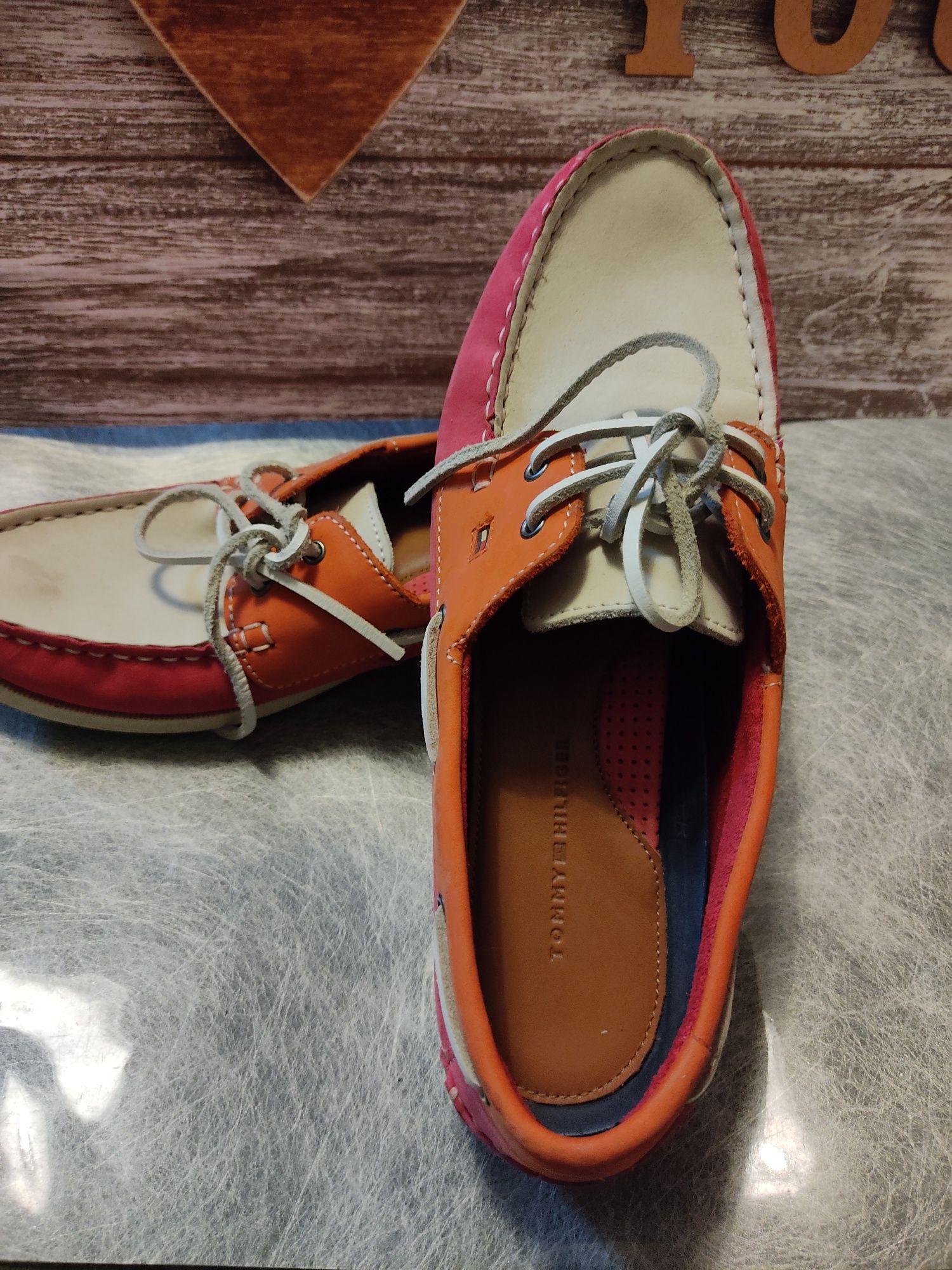 Pantofi eleganți Tommy Hilfiger piele naturală măsura 39