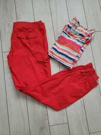 Pantaloni rosi cu buzunare+o bluza marime S