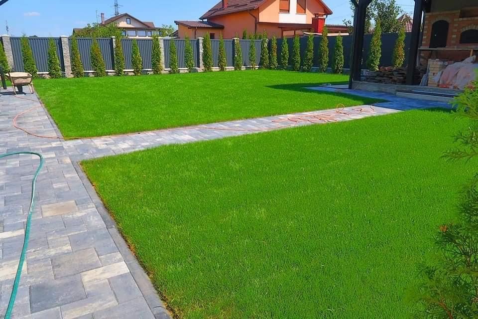Gazon rulou amenajare gradini piatra alba