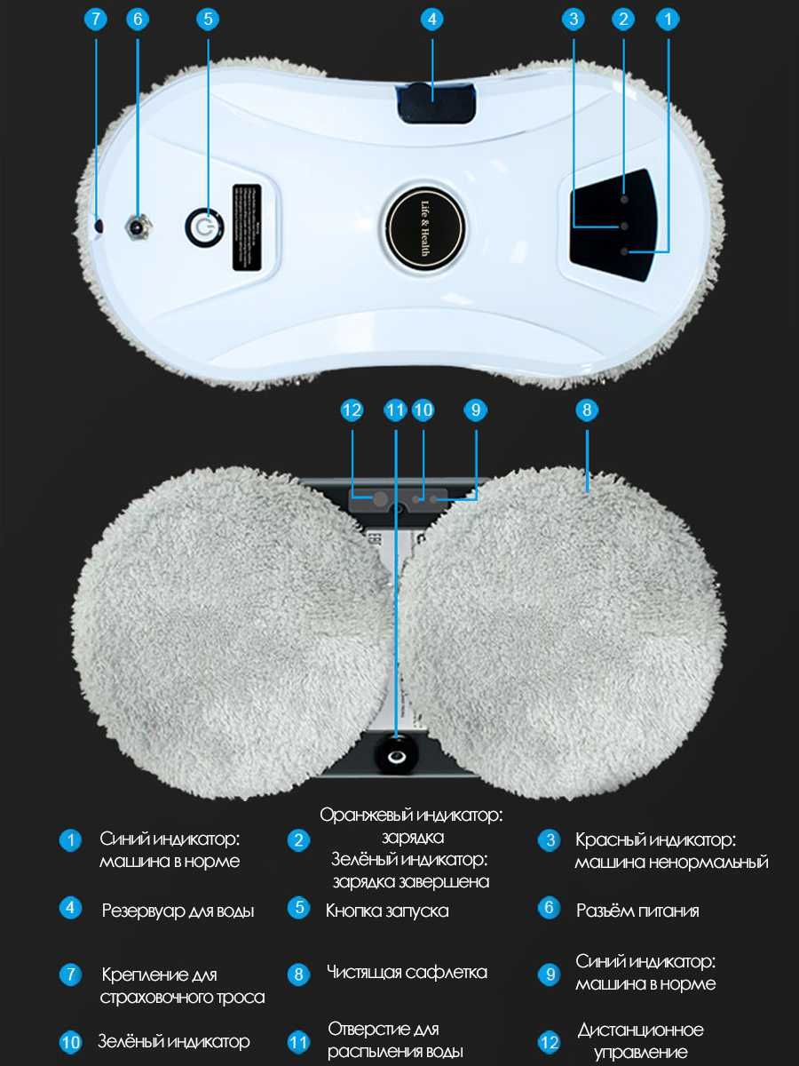 Стеклоочиститель Window Bot Y / Робот мойщик окон / Гарантия