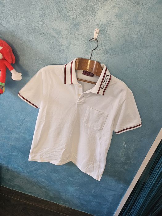 Tricou Gucci clasic alb Premium