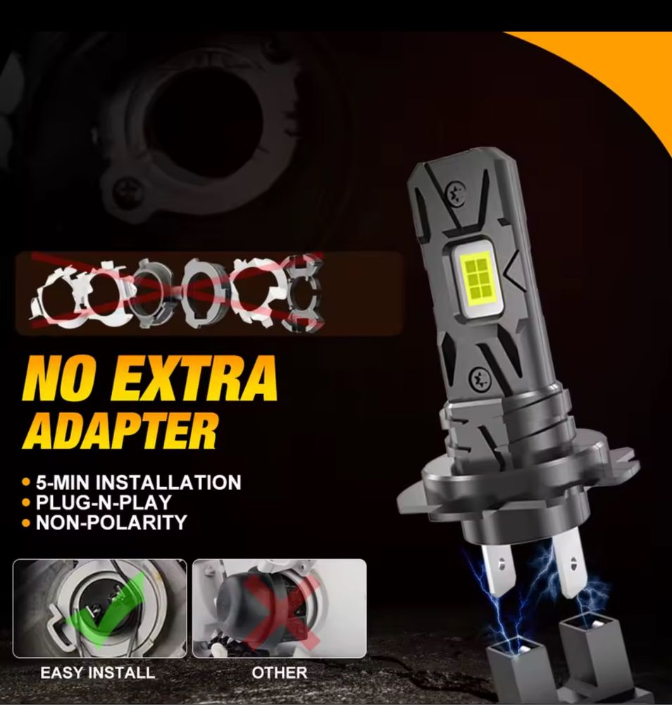Becuri Led H7 CANBUS fara eroare in bord