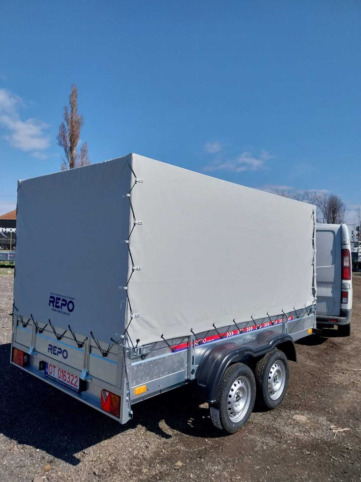 Remorca auto 750 kg Produs in Romania ,RAR cadou,2 AXE
