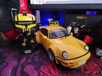 Macheta Porsche RWB Bodykit Qeema 1:18 GT Spirit, Galben