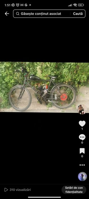 Vând bicicleta cu motor 100cc