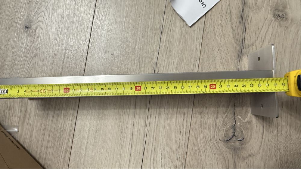 Suport prosoape dublu, aluminiu polisat, dimensiuni in poze