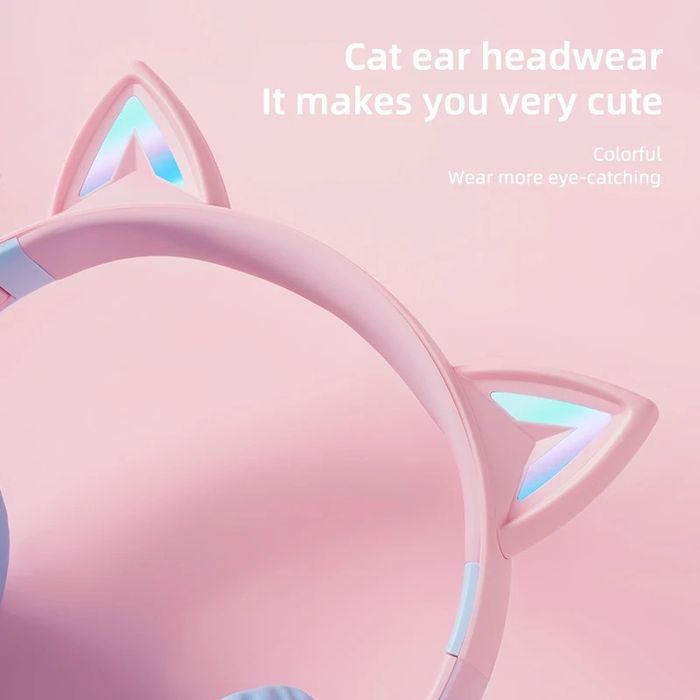 Детски слушалки коте модел 2024/Bluethoot headphones cat 2024