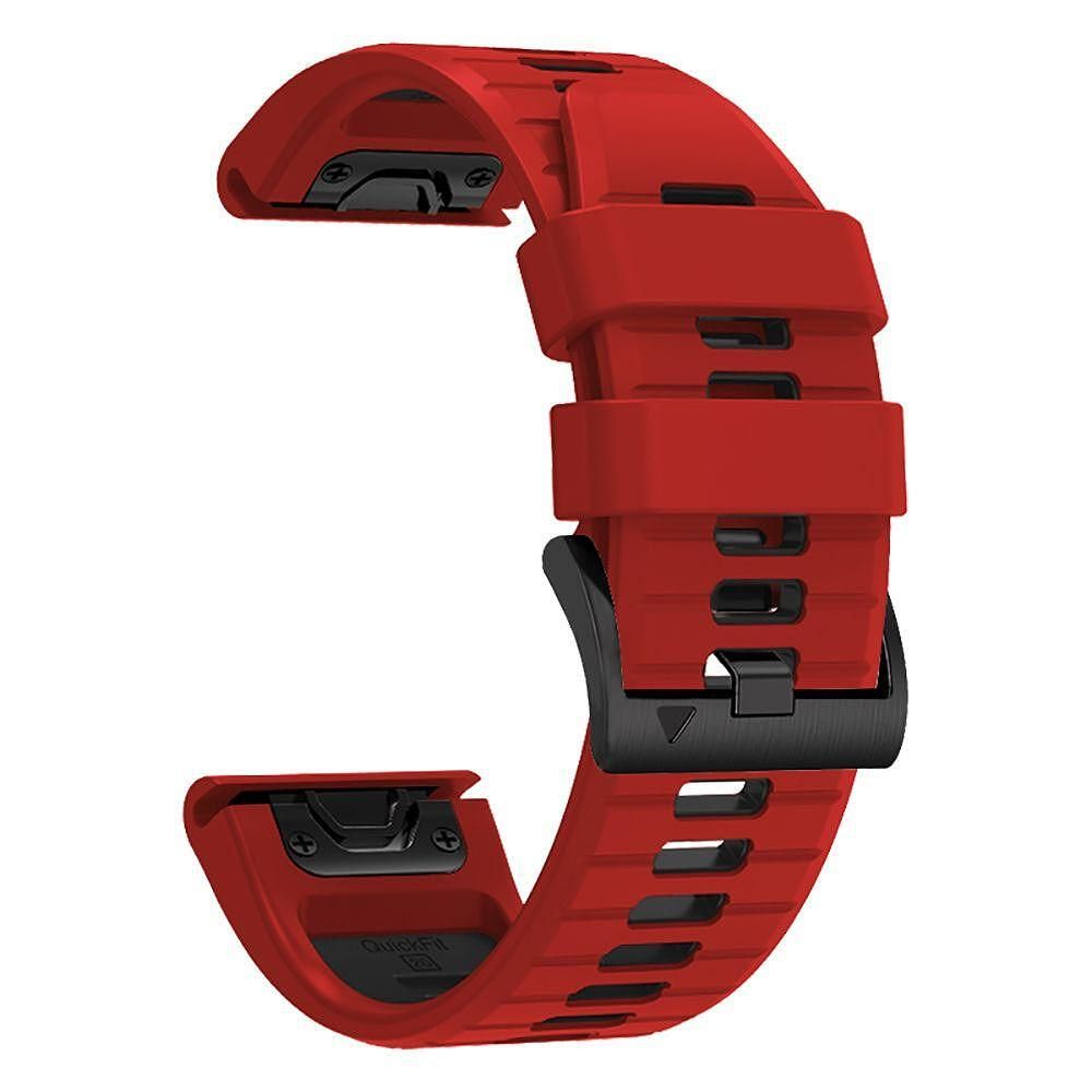 Каишка iconband pro за garmin fenix 5 / 6 / 6 pro / 7  red/black