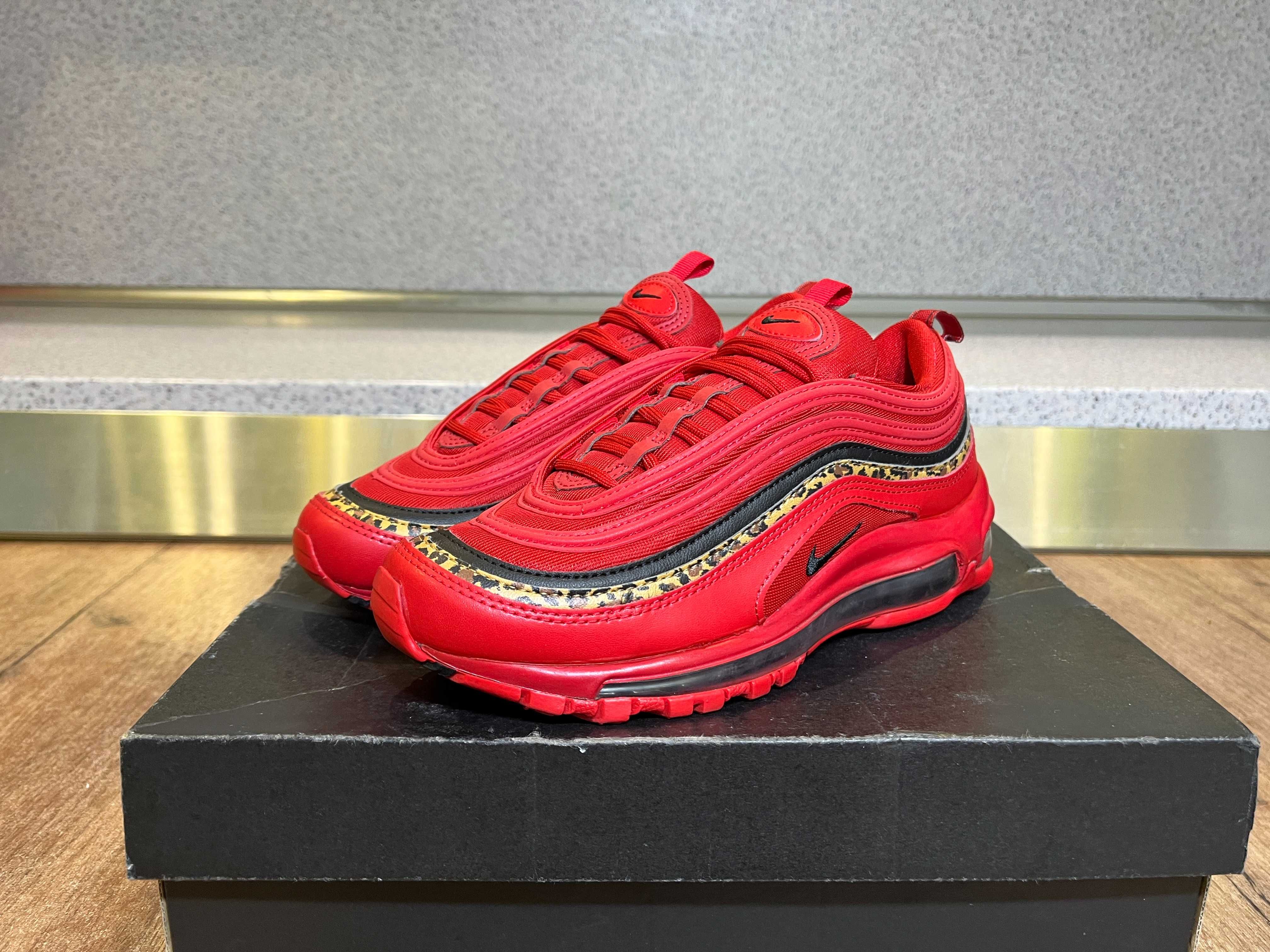 ОРИГИНАЛНИ *** Nike Air Max 97 Premium " Leopard Pack " Red Black