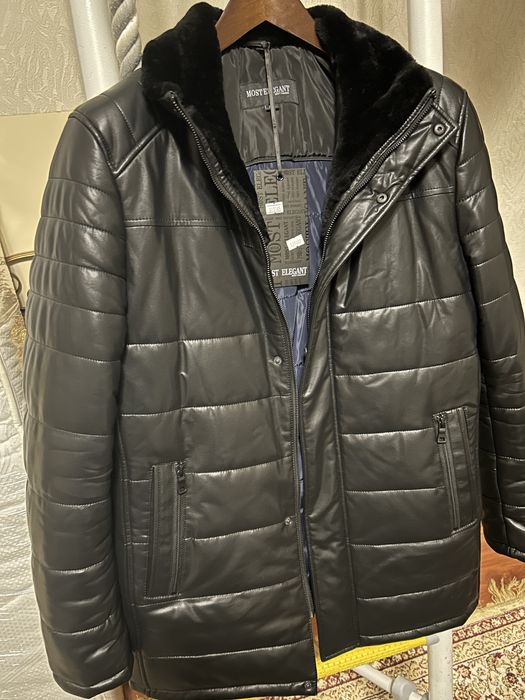 Зимняя коженная куртка