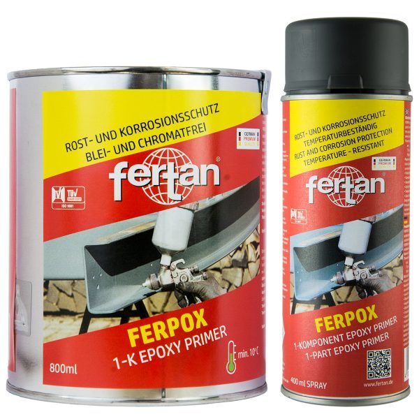Spray antirugina grund epoxidic Fertan FERPOX Epoxy Primer gri 400ml