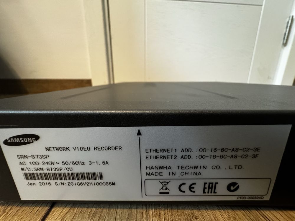 Samsung Techwin SRN-873S 8-канален 8MP NVR