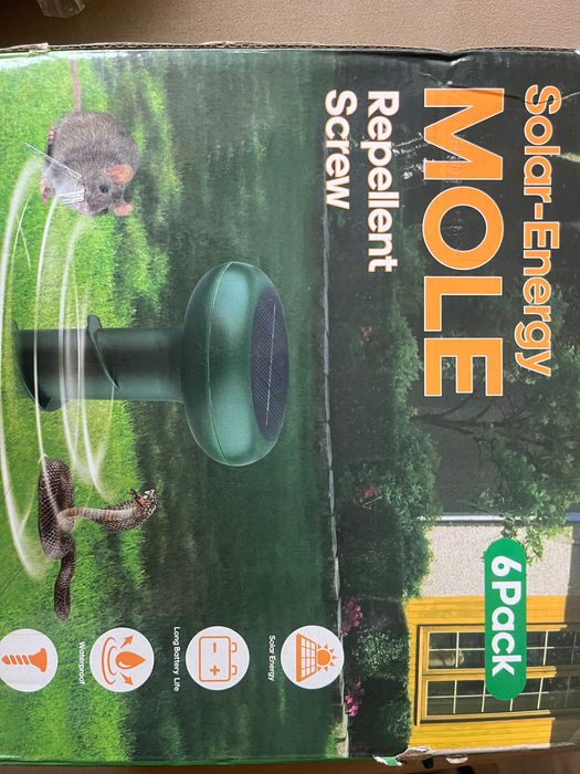 Соларен ултразвуков уред репелент против къртици, змии и гризачи