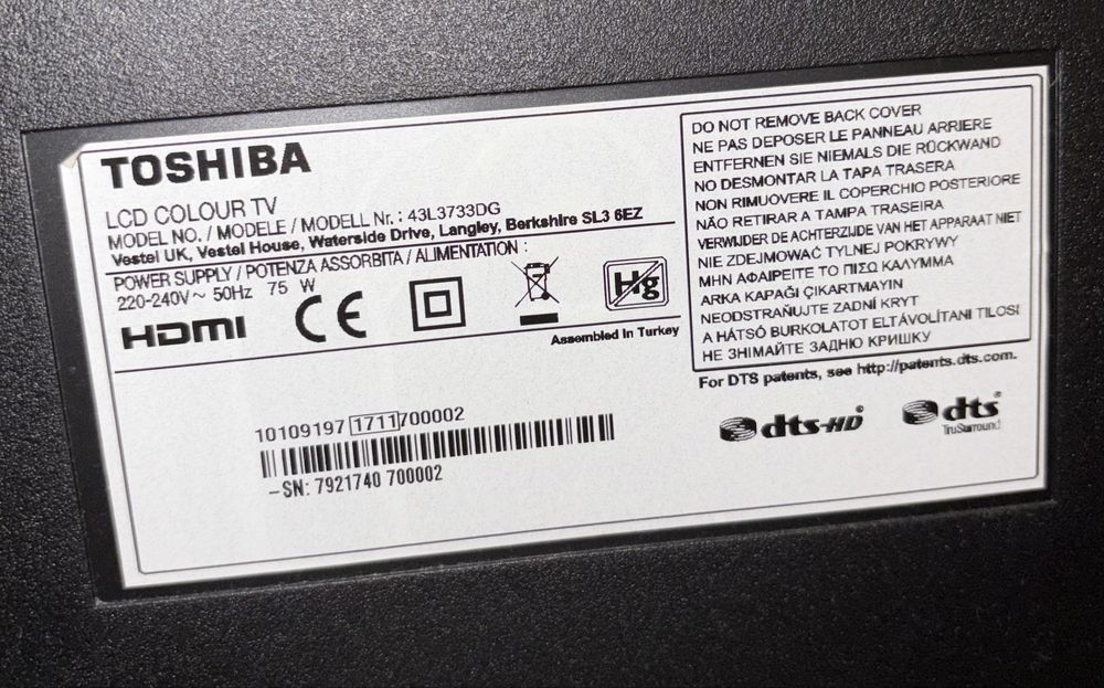 Телевизор Toshiba 43 inches