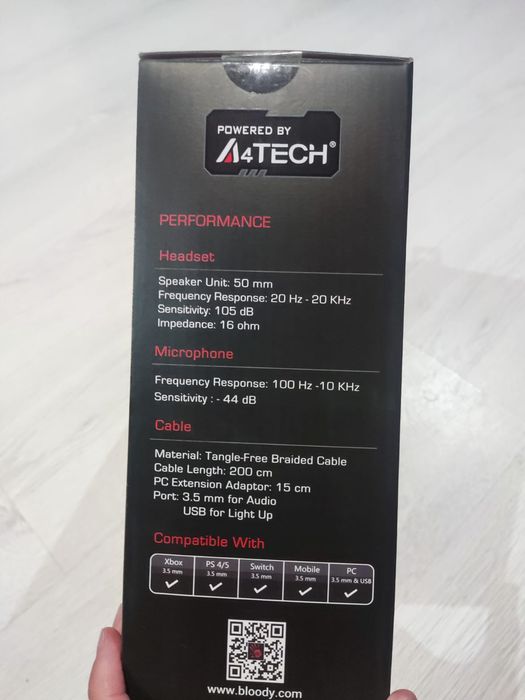 Продам новый наушник  A4Tech Bloody G575P