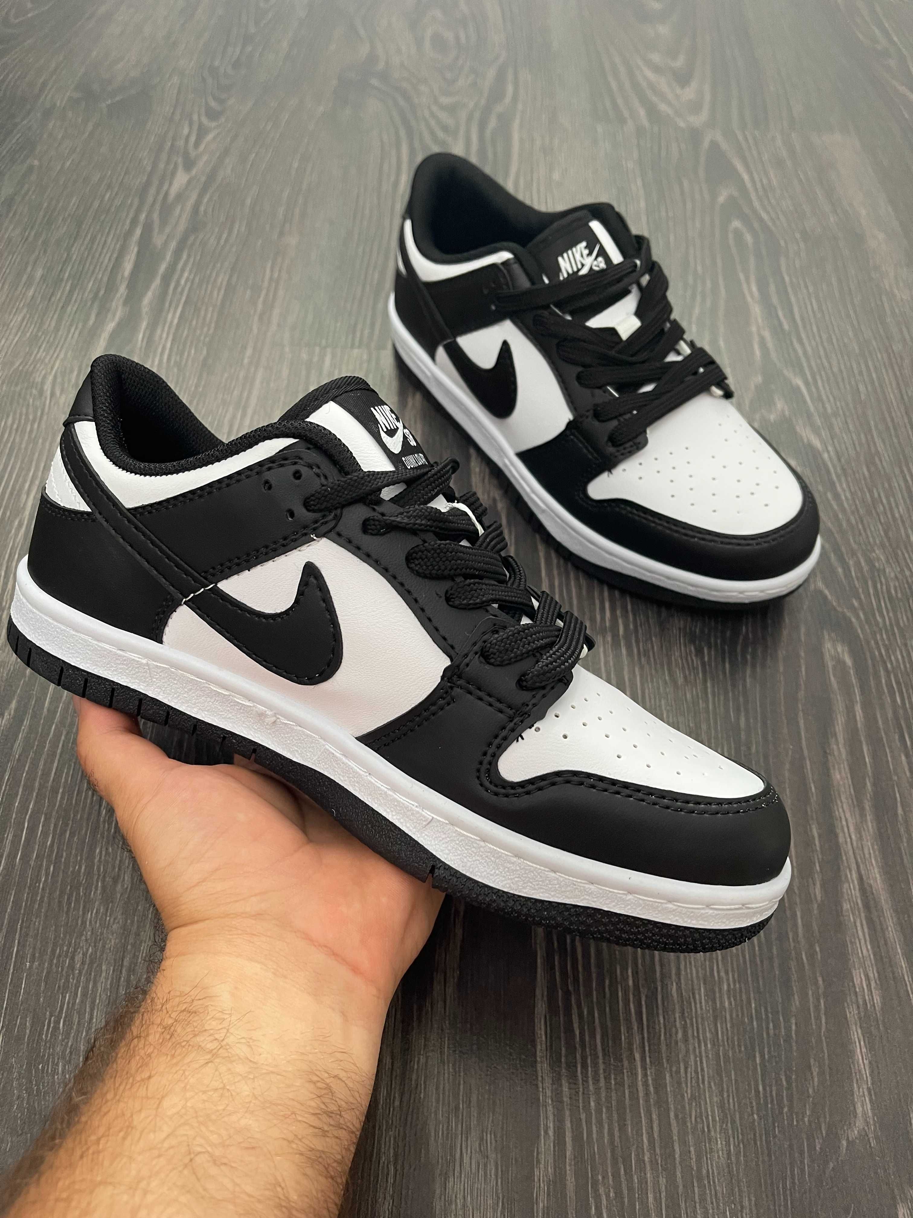 Adidasi NIKE Dunk Low Panda White Black Baieti  Tenesi Produs NOU 2024