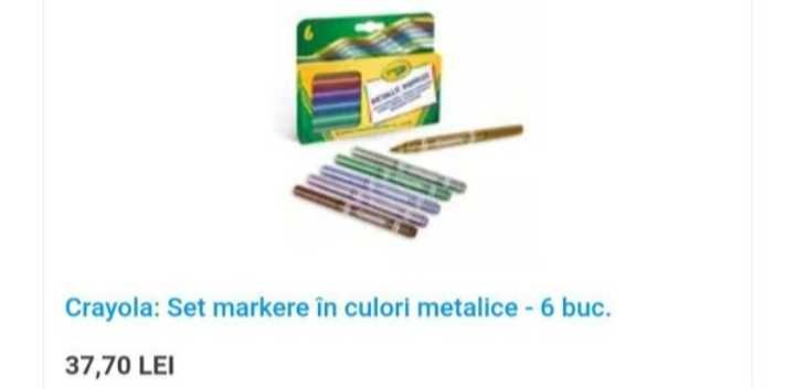 Doar 136 lei: 12seturi CRAYOLA pt scris, desen, markere, joc creativ
