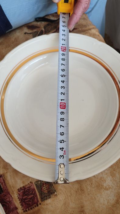 Порецланови чинии за хранене със златен кант